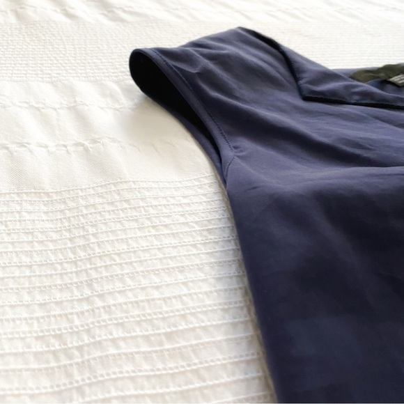 VERONIQUE MILJKOVITCH DESIGNER NAVY CINCHED SLEEVELESS BODYCON MINI DRESS - XS - Picture 7 of 9